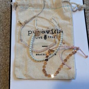 Pura Vida Pink and Pearl Bracelet Set | Bracelet Club